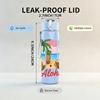 1PC Aloha Tropical Fruit 750ml Color Plastic Sports Water Bottle Leakproof Flip Straw Lid Suitable for Sports Office Home Use