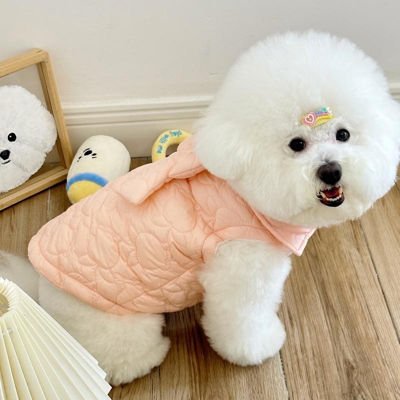 Neue Winterkleidung mit Fleece-Wärme für Haustierhunde, Weste, Teddybär Kleine Hunde Zugweste