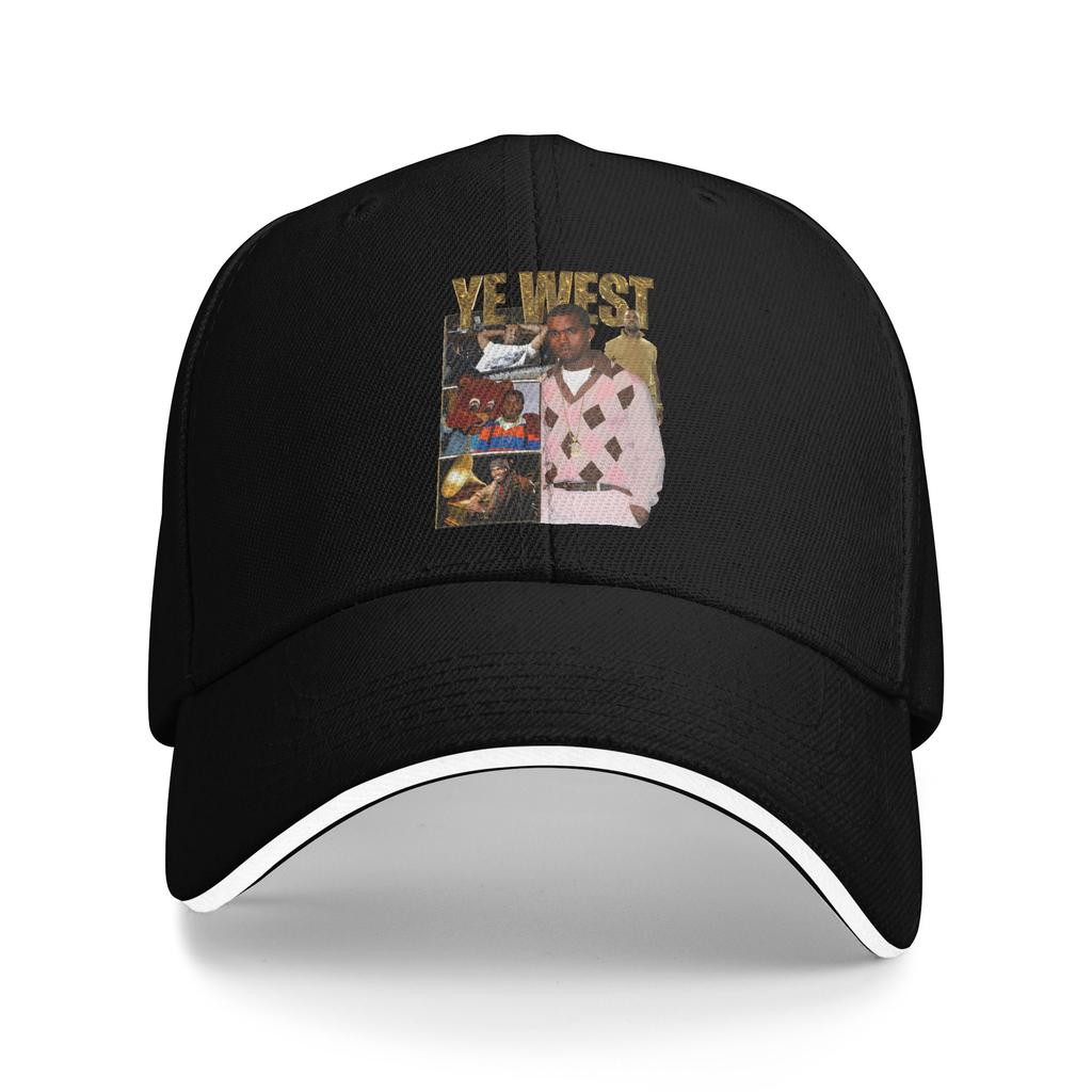 Custom Fashion Popular Singer Kanye West Baseball Cap Unisex WoUnisex Adjustable Adult  Dad Hat Summer Sun Hat