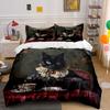 "Regal Feline Elegance Unveiled." Bedding Sets Duvet Covers Pillowcases(1* Duvet Cover 2* Pillowcases Without Duvet Insert)