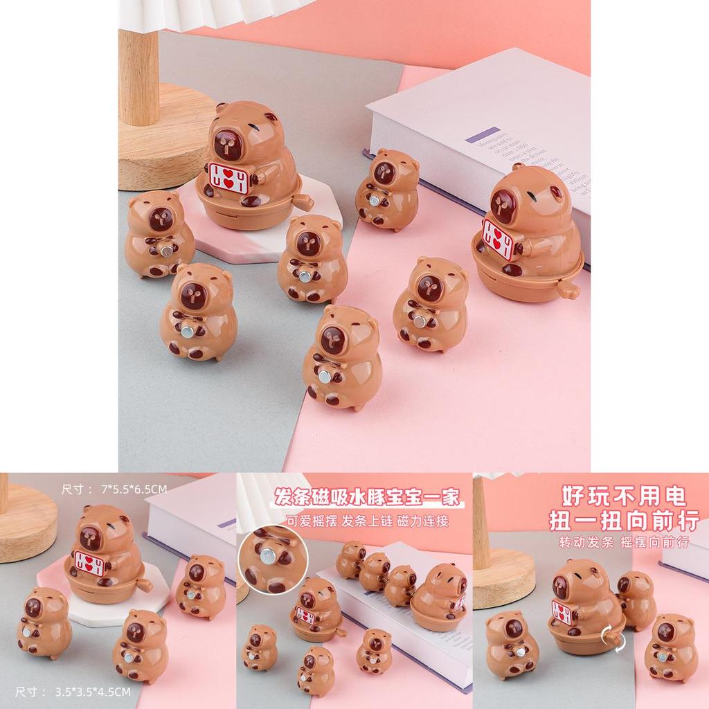 Capybara Clockwork Magnetic Toy With Pullalong Car For Toddler Play And Brain Development