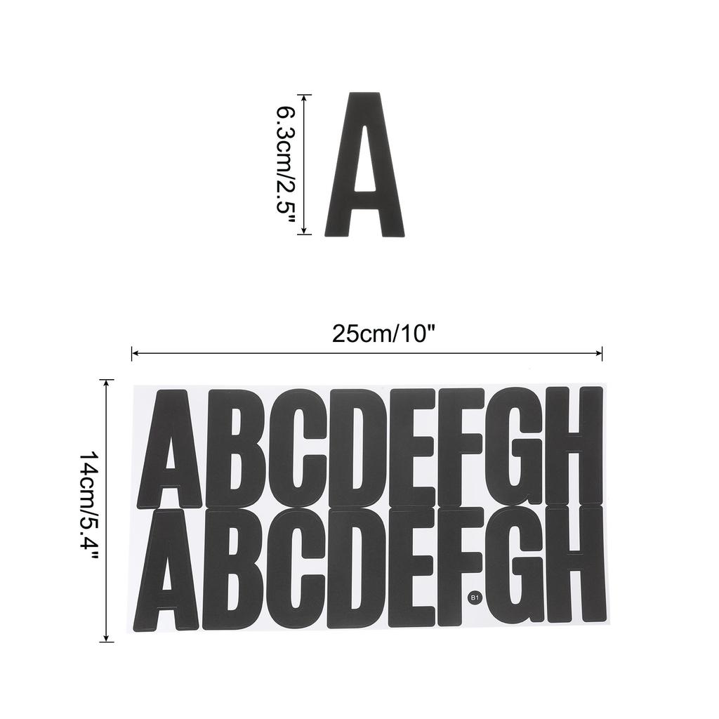 24Sheets Letter Stickers 2.5 Inch Morandi Self-Adhesive Vinyl Alphabet Number Stickers for Art Making Gift Cards Notebook Decals