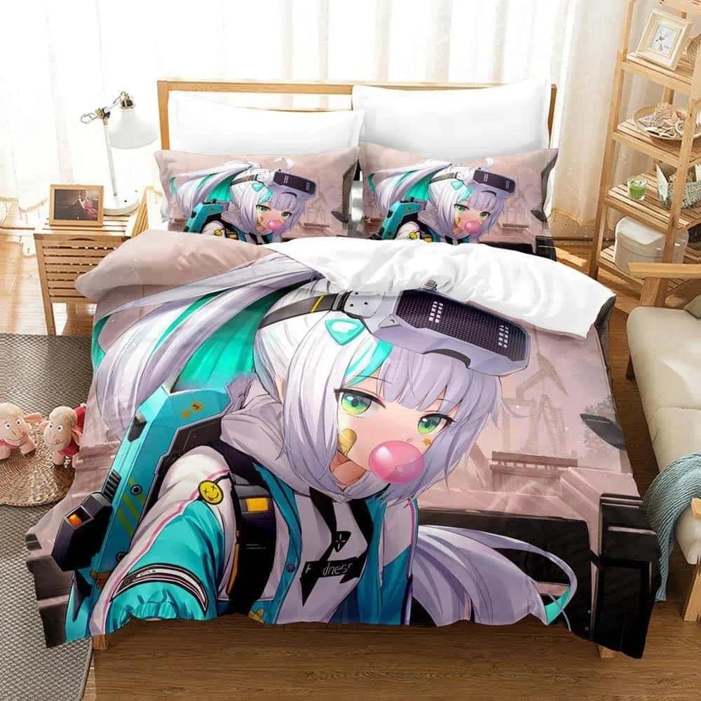 Comforter Game Goddess Of Victory Nikke Bedding Set Single Twin Full Queen King Size Bed Set Adult Kid Bedroom S 3D Anime