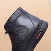 Women's Embroidered Floral Winter Boots, Non-Slip Soft Sole Warm Faux Fur Lined Ankle Boots, Comfortable Cotton-Padded Shoes for Women
