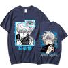 Anime Jujutsu Kaisen Satoru Gojo Graphic Printed T-shirt Men Women Casual Short Sleeves Cotton Summer Tee Shirts Oversized Gothic Streetwear