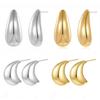 1 Pair Teardrop Earrings for Women, Small Water Drop Stud Earrings, Chunky Statement Jewelry for Wedding, Party, Prom, Daily