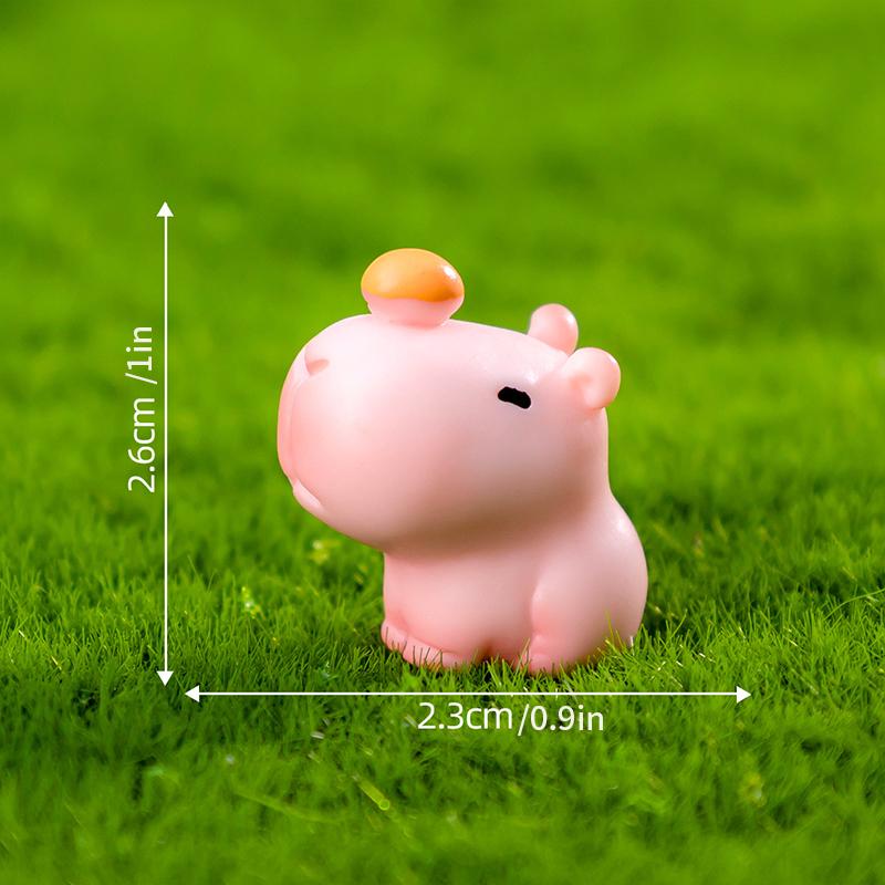 Miniature Capybara Mini Kapibare Action Figures Hot Capybara Model Home Decoration Kids Gift DIY Micro Landscape Ornament as picture