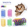 Colorful Bouncing Plastic Spring Cat Toy - Self-Entertainment Ball for Pets