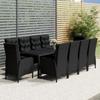 Day and Night - Day and Night Garden Dining Set 11 Pieces Black Synthetic Rattan