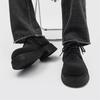 Black matt big head casual leather shoes JK Japanese derby shoes student versatile trend thick heel heightened platform men's shoes