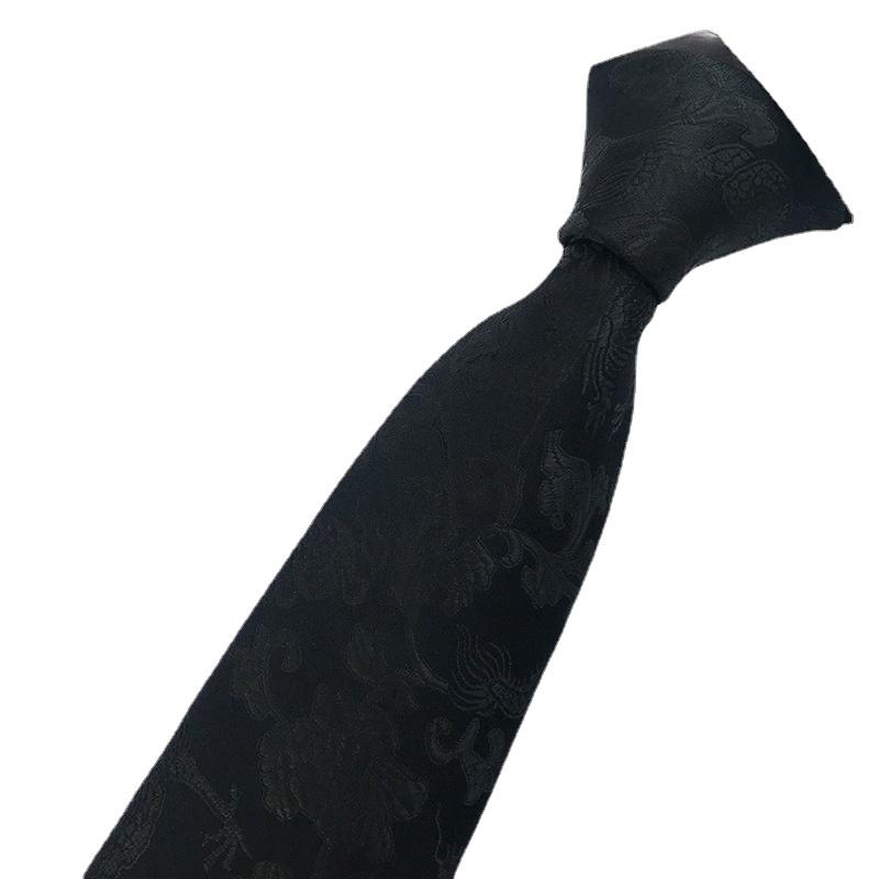 Cozy Up Men Tie Groom Best Man Chinese Dragon Pattern Casual and Fashionable 146x8x3.5cm