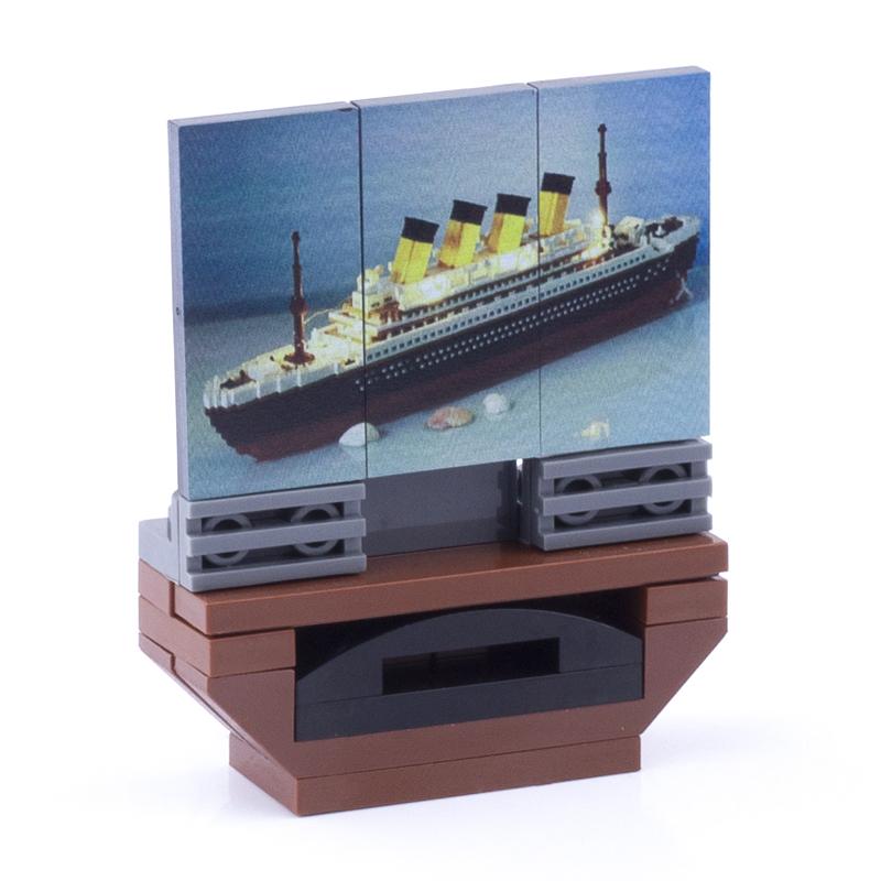 MOC City House Building Block Kitchen Office Bedroom Piano Bed Sofa icebox Lamp Bookshelf Fish Tank Bricks Set Toys