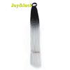24 Zoll Ombre Yaki Straight Synthetische Haarverlängerungen Mädchen Farbe Geflochten Zopf Gummiband Box Braid