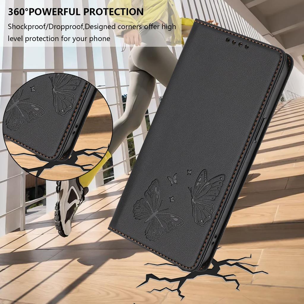 Leather Magnetic Flip Wallet Case with Card Slot Phone Cover for Xiaomi POCO C85 C71 C65 C61 C55 C51 C50 C40
