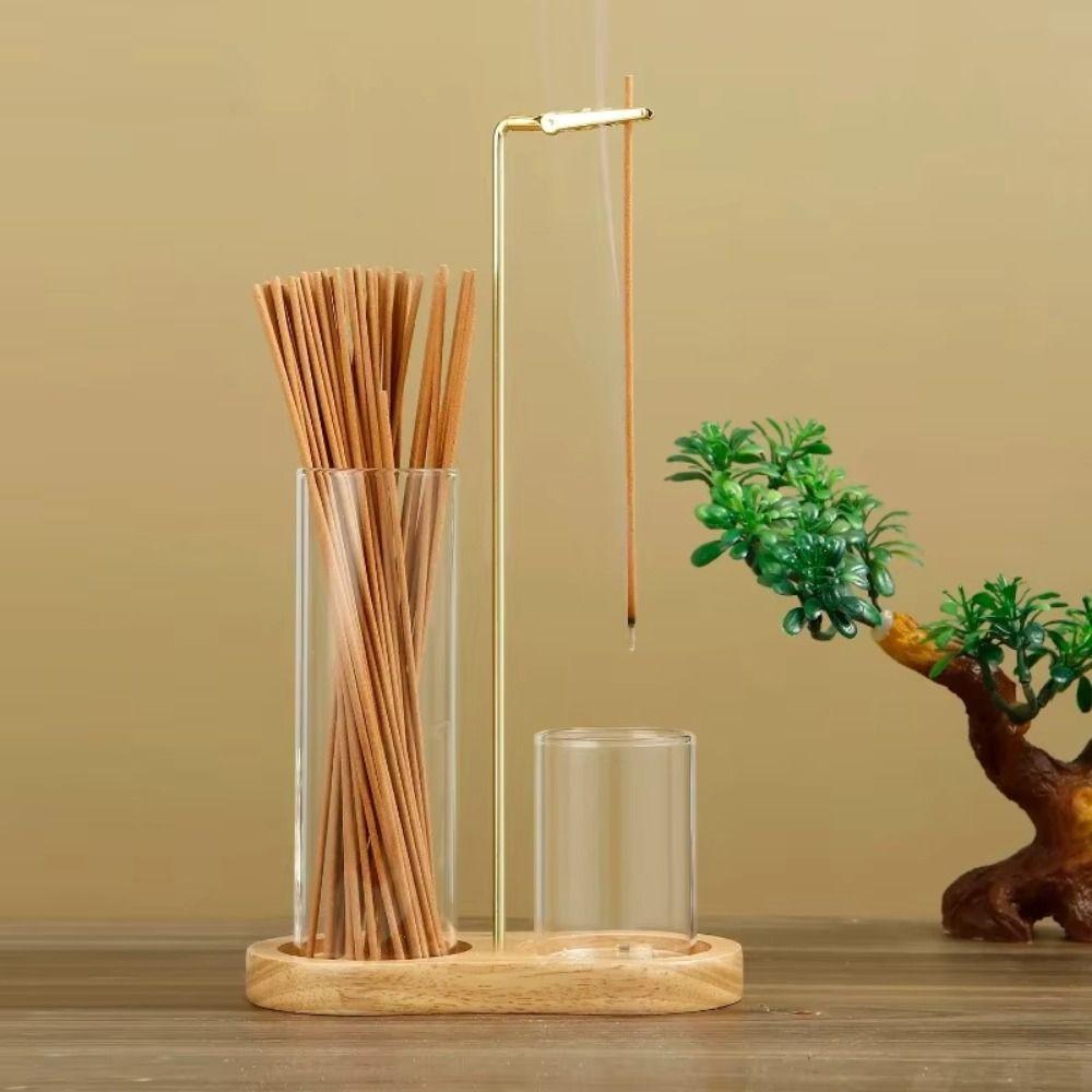 Removable Glass Incense Burner for Sticks Anti-Ash Flying Incense Candle Stand  Meditation