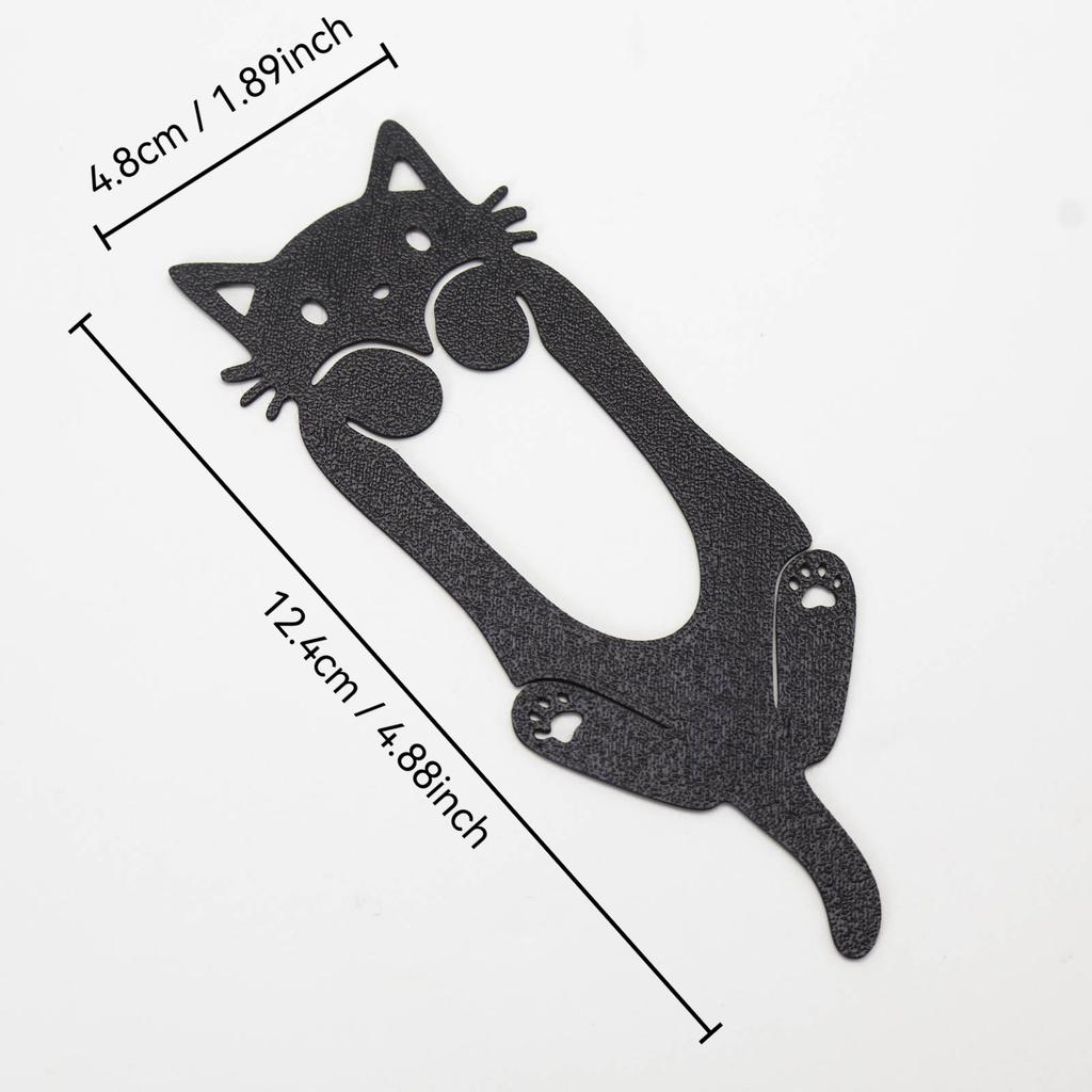 2pcs Adorable Black Cat Bookmark - Cute Animal Page Marker for Journals, Notebooks & Novels,Perfect Gift for Students&Cat Lovers