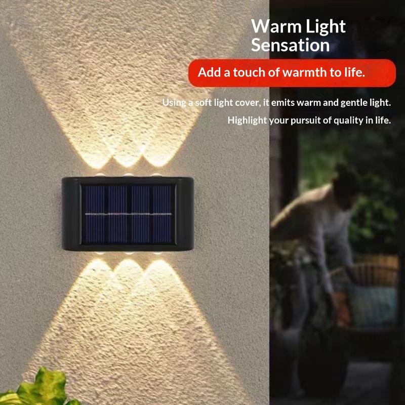 Solar LED Wall Lamp Outdoor Waterproof Lighting Solution for Gardens