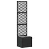 Garden Trellis Planter Black 35 X 30 X 135 Cm Metal