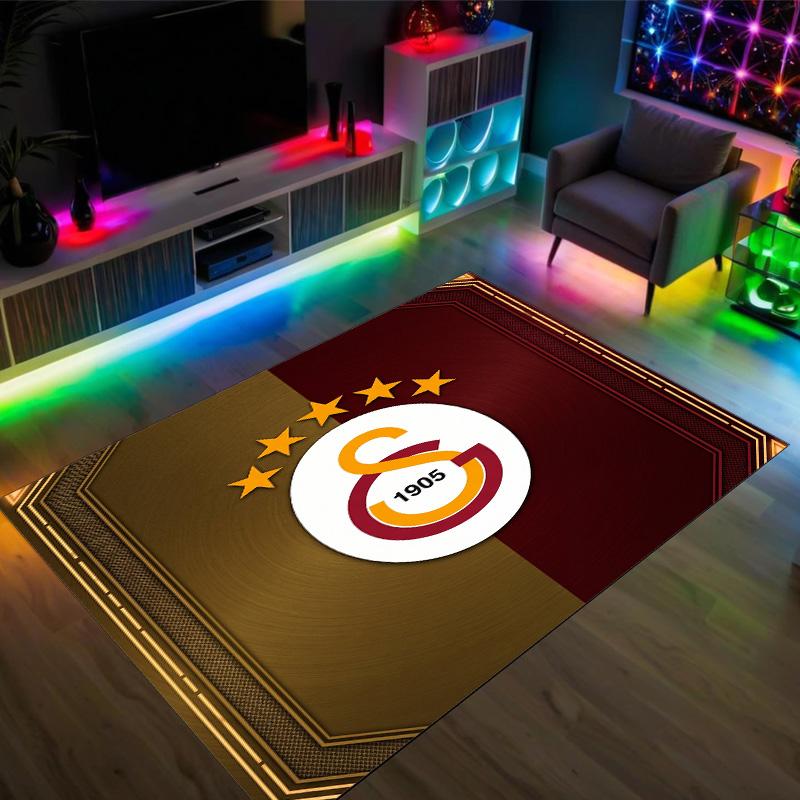 Galatasaray FC Design Crystal Velvet Carpet Cozy Non?Slip Printed Rug For Bedroom Living Room Entrance