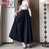 Women's Summer Ice Silk High-Waist Wide-Leg Skirt Pants
