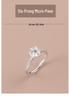 S925 Sterling Silver Adjustable Six-Prong Diamond Simulated Ring for Women - Elegant, Light Luxury Proposal Jewelry