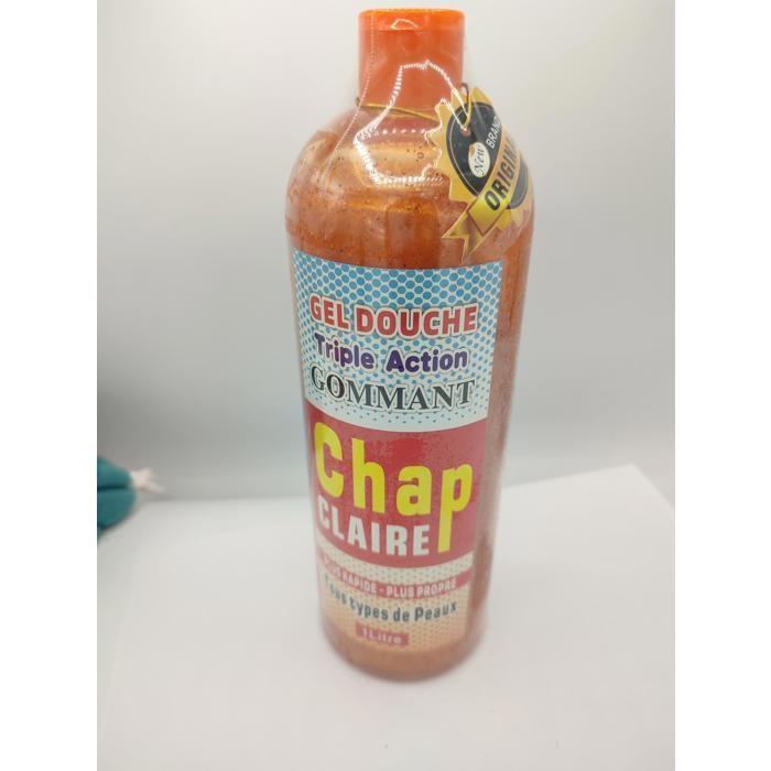 Gel Douche Triple Action Gommant CHAP CLAIRE 1L – Nettoyant Rapide et Efficace Tous Types de Peaux