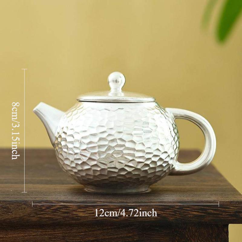 190ml Ceramic Silver Teapot Chinese Style Gilded Silver Teapot Household Large Capacity Teapot Kung Fu Tea Set Teaware