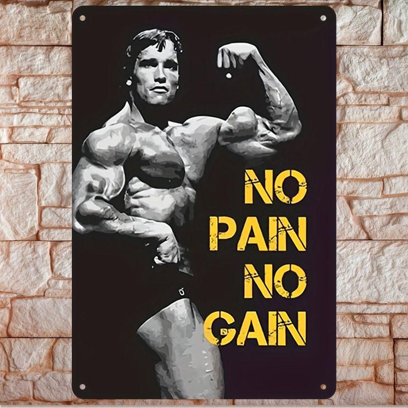 Fitness Motivation Metallblechschild Gewichtheben Fitness Poster Man Cave Garage Heimwanddekor 8x12 Zoll
