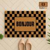 American Minimalist Letter Print Coir-Like Doormat Entryway Outdoor Non-Slip Dirt Trapper Mat
