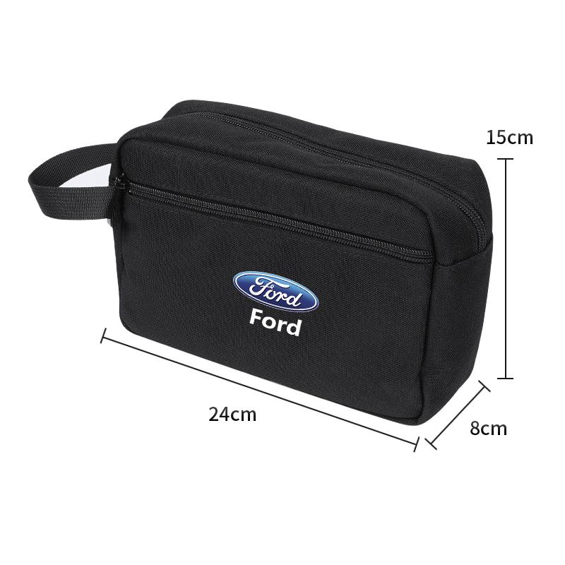Ford Handbag Canvas Fabric Car Organizer Bag For Ford Focus Fiesta Mondeo Explorer Kuga MK3 Car Storage Bag Accessories j250 keychain
