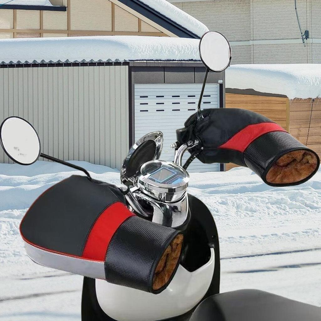 Motorcycle Handlebar Gloves Warm Waterproof Bicycle Supplies Waterproof Motorbike Handlebar Mitts For Scooter Motorcycle