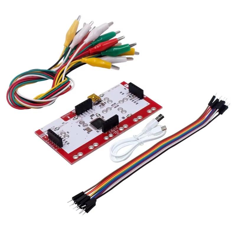 For Makey, the Main Control Board Is Compatible with a Complete Set of USB Data Cables and Crocodile Clip Cables Module