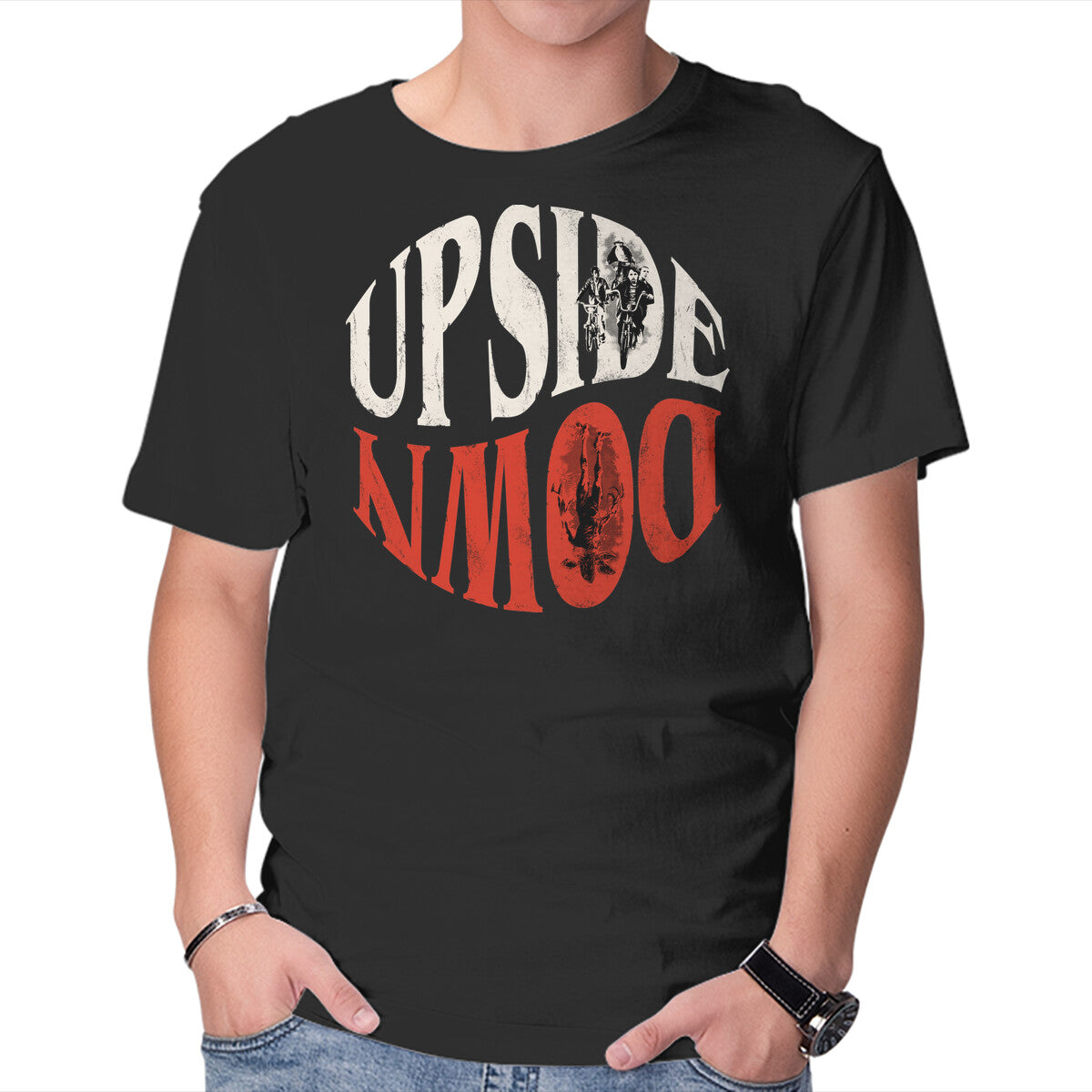 Unisex Crew Neck T-Shirt Critical Hit From The Upside Down Graphic Short Sleeve Casual Tee XXL