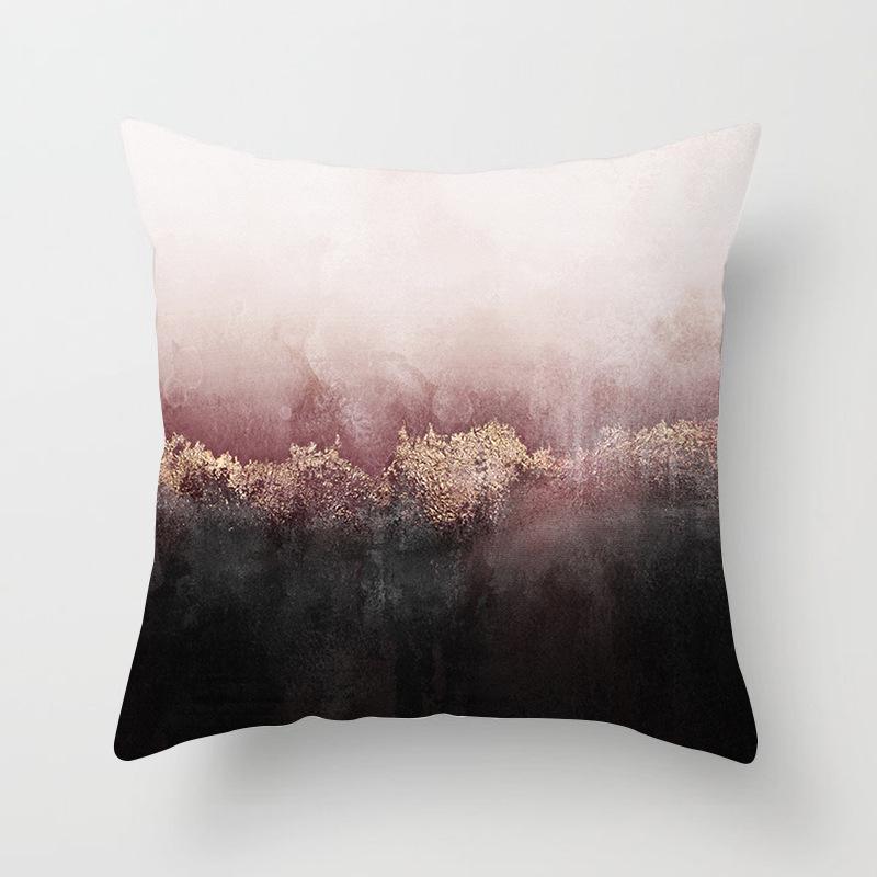 Car Cushion Cover Geometric Gold Print Sofa Square Pillow Cover Cushion Cover Home Furnishings