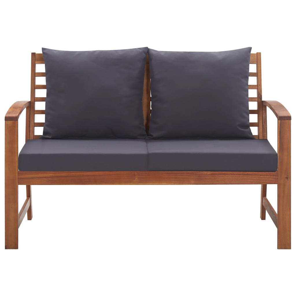 Garden Lounge Set with Cushions 4 Piece Solid Acacia Wood