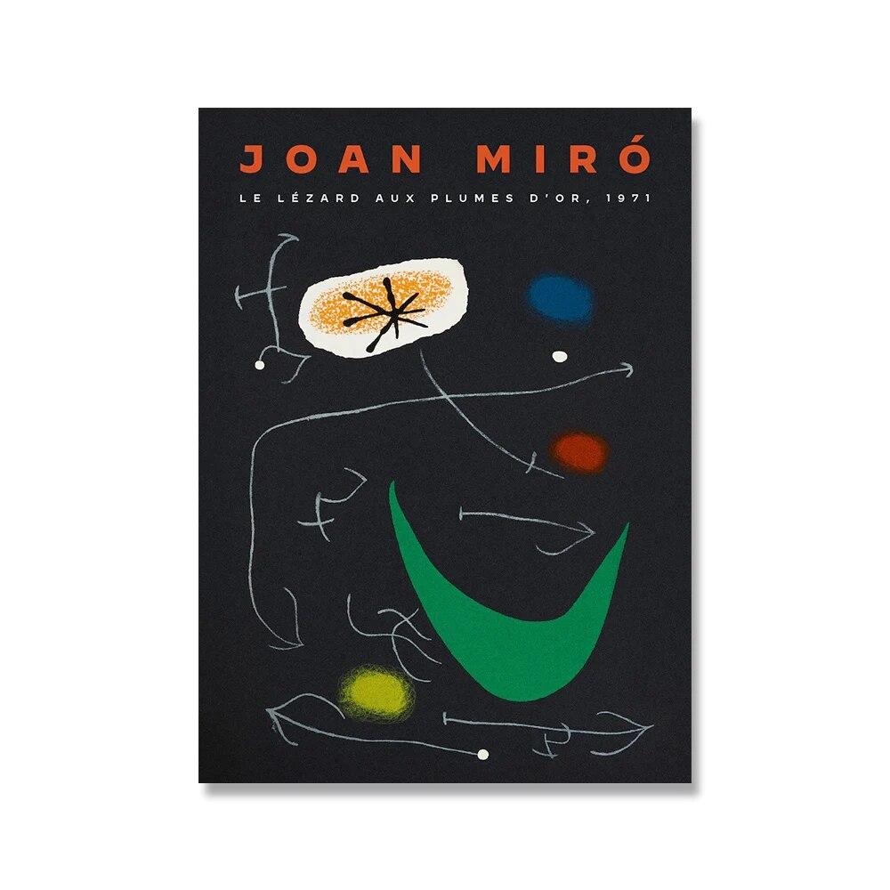 

Joan Miro Винтажная абстрактная выставка настенная живопись на холсте скандинавские постеры и принты настенные панно для гостиной домашний декор без рамки 21*30cm