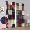 2D Flat Printing 2pcs Curtains Plaid Pattern1 Machine Washable Polyester  Without Electricity Spring Party & Holiday Decor