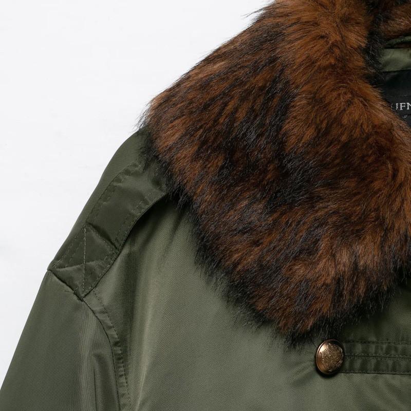 Womens Faux Fur Collar Short Puffer Coat Retro Style Stand Zip Jacket Fall Winter Outerwear
