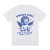 Sweet Girl with Anger Issues T Shirt Funny Angel Lovers T-shirts 100% Cotton Casual Oversized Short Sleeve Tee Shirt Unisex
