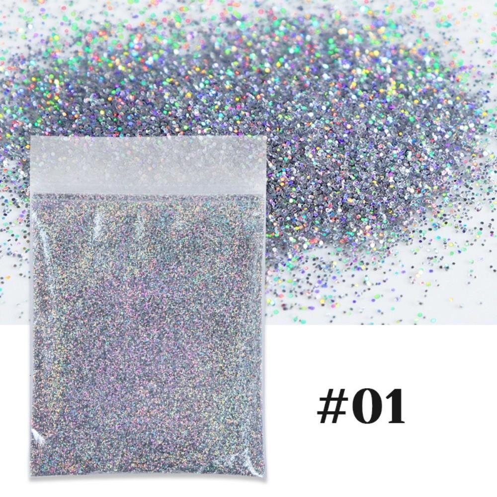 Rainbow Nail Glitter Powder Laser Nail Art Glitter New Chrome Nail Powder  Facepaint 1-Silver
