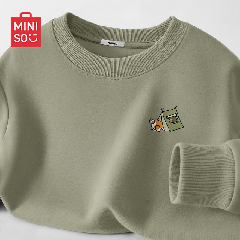 MINISO Men's 2026 Spring/Autumn Casual Pullover Sweatshirt