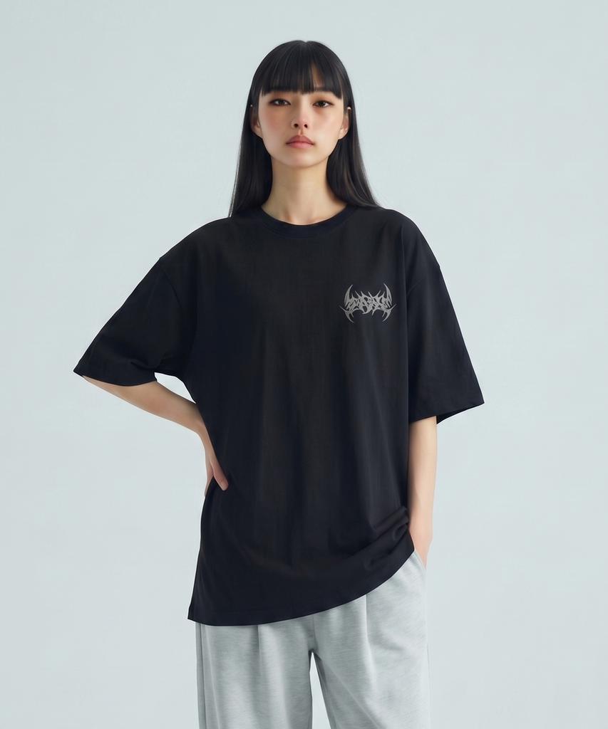 Otidi Monster Logo Oversized Short Sleeve T-Shirt Black