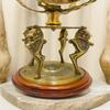 45.72 Cm Brass Armillary Nautical Brass Sphere Globe Engraved Armillary Globe Working Compass In Wooden Base