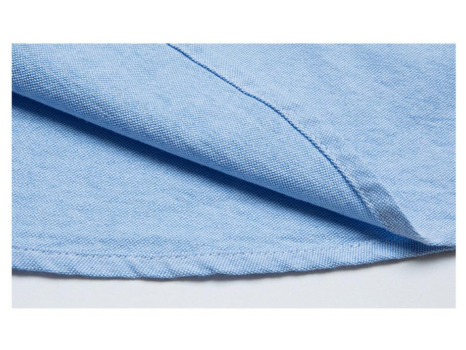 Hengyuanxiang Men's Casual Cotton Stand-up Collar Long-Sleeve Shirt