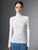 Women's Machine Washable 100% Yangzi Fine Wool Slim Fit High Neck Knitwear Sweater