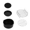 Fryer Accessories Pizza Pan Cake Pan Silicone Pad Skewers Grill Rack Baking Tray for 7in Fryer