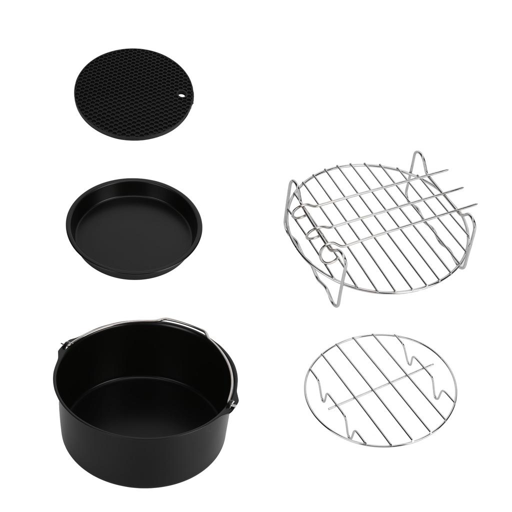 Fryer Accessories Pizza Pan Cake Pan Silicone Pad Skewers Grill Rack Baking Tray for 7in Fryer