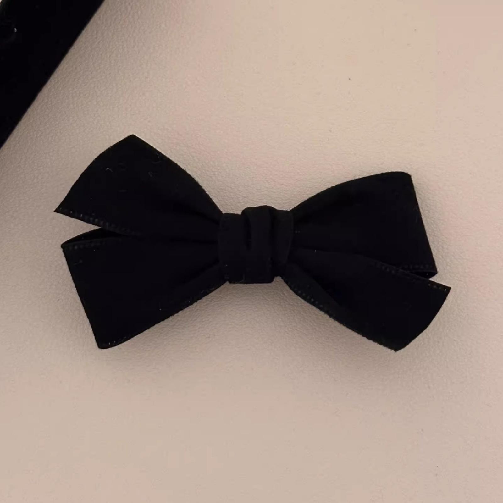 

1PC Black, Velvet, Bow, Hair Clips, Hair Bands~ Vintage, French, Little Fragrance, Hair Rope, Bangs, Side Clips, Headbands, Hair 1pc black