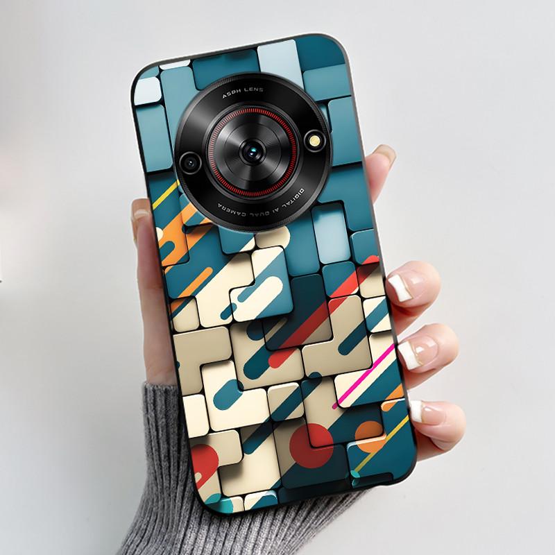 Phone Casing For ZTE Blade A75 5G Z2357N Nubia Focus 5G Case Luxury Dragon Cute Cool Boys Girls Black Soft TPU Back Shell Cover