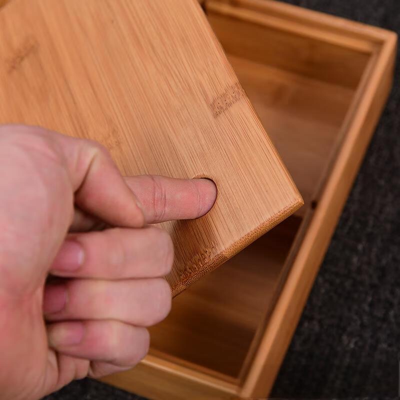 Bamboo Partitioned Snack & Fruit Box